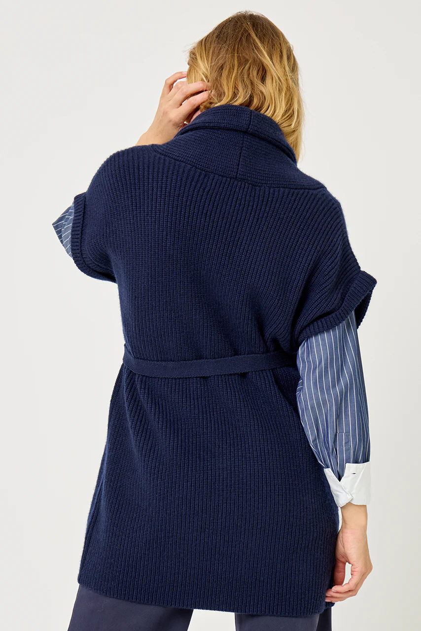 Gilet long cote perlee - Image 7