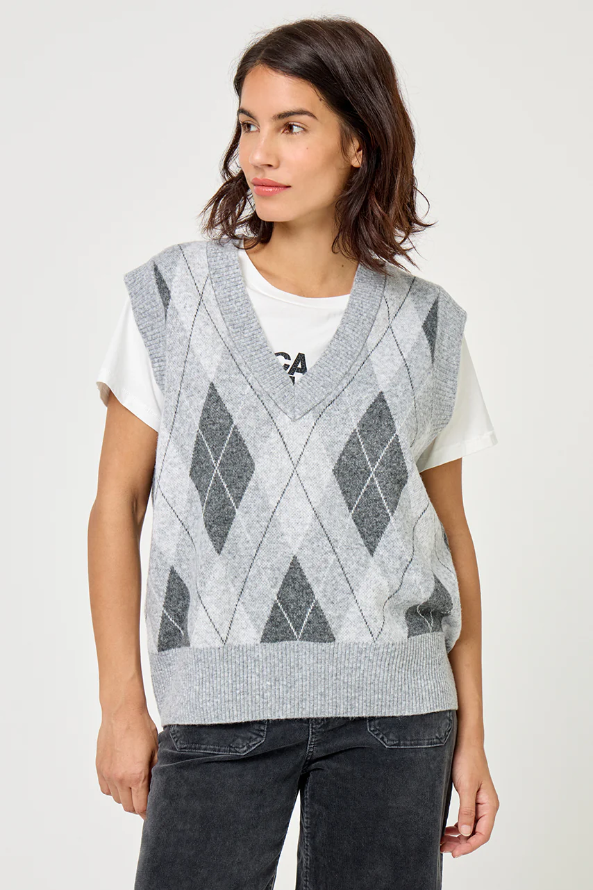 Pull Sans Manche Jacquard - Image 3