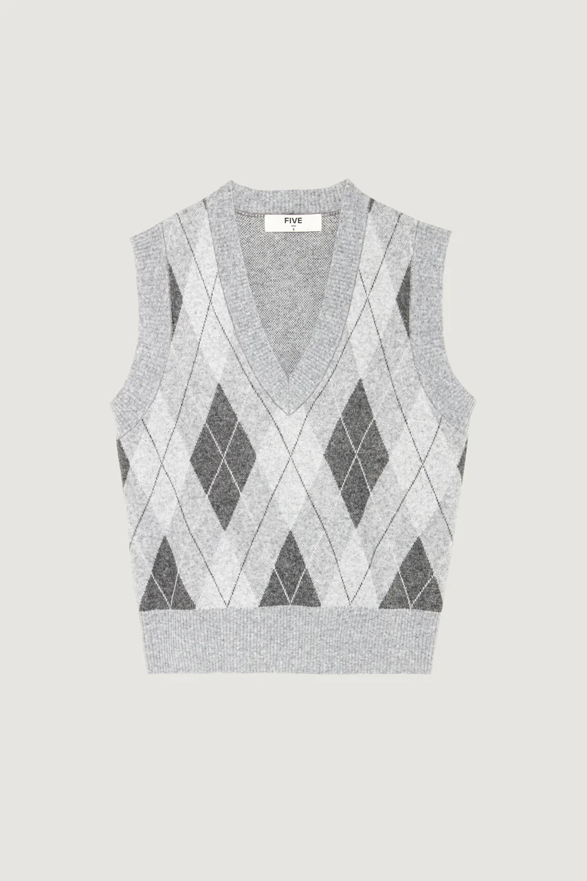 Pull Sans Manche Jacquard - Image 6